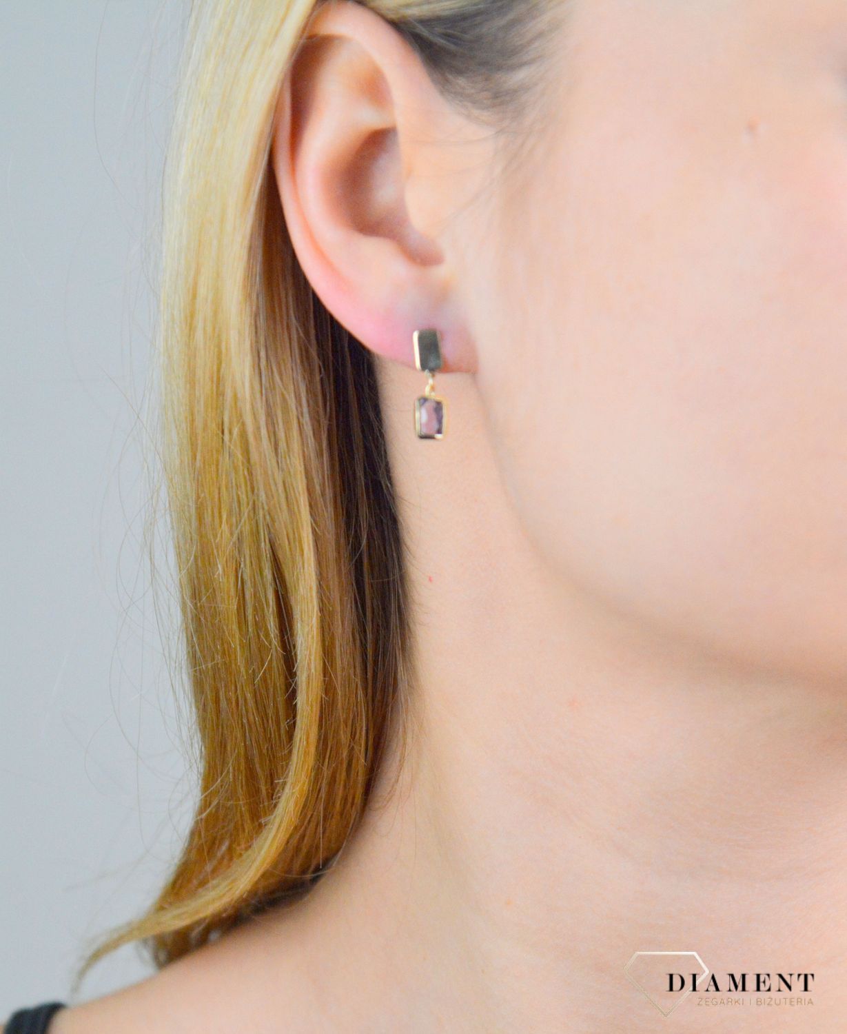 Kolczyki złote filetowy kryształ próba 375 KL 12372 375.jpg